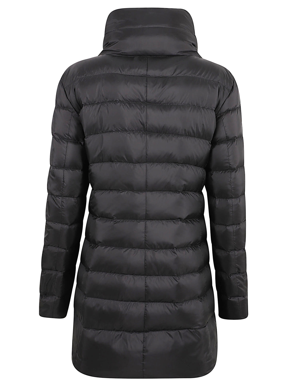 GIACCA DONNA LUNGA CON COLLO ALTO SOBCHAK MQN 03 - PEUTEREY<BR/> PED5456 01181967NER  PEUTEREY 