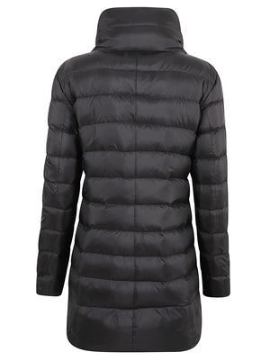 GIACCA DONNA LUNGA CON COLLO ALTO SOBCHAK MQN 03 - PEUTEREY<BR/> PED5456 01181967NER  PEUTEREY 