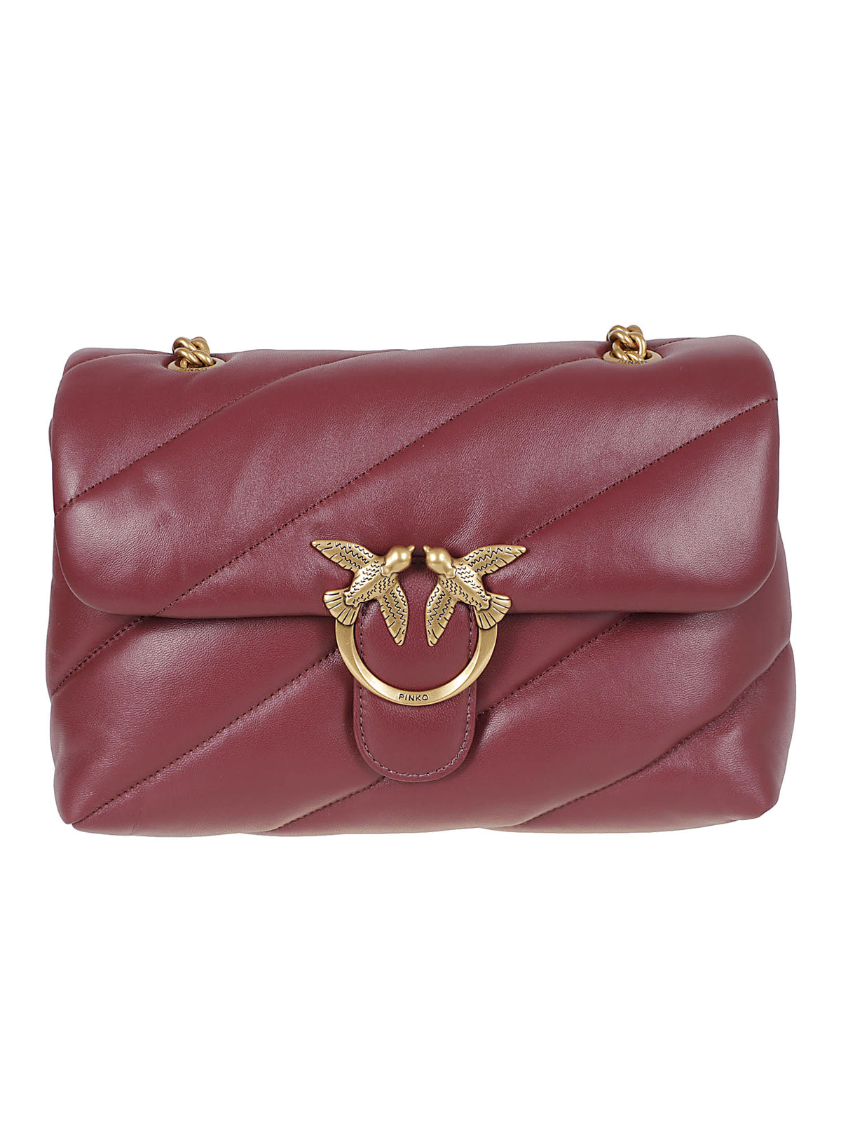 BORSA A TRACOLLA DONNA CLASSIC LOVE PUFF - PINKO 100038 A0F2WW5Q RIBES INTENSO-ANTIQUE GOLD PINKO 