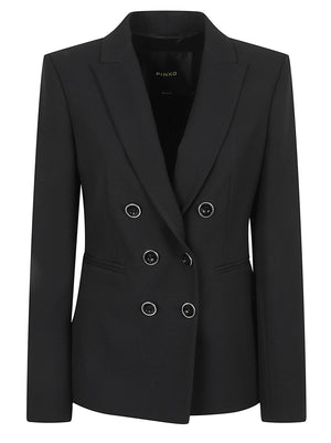 BLAZER DOPPIO PETTO DONNA 100256 A3DAZ99 NERO LIMOUSINE PINKO 