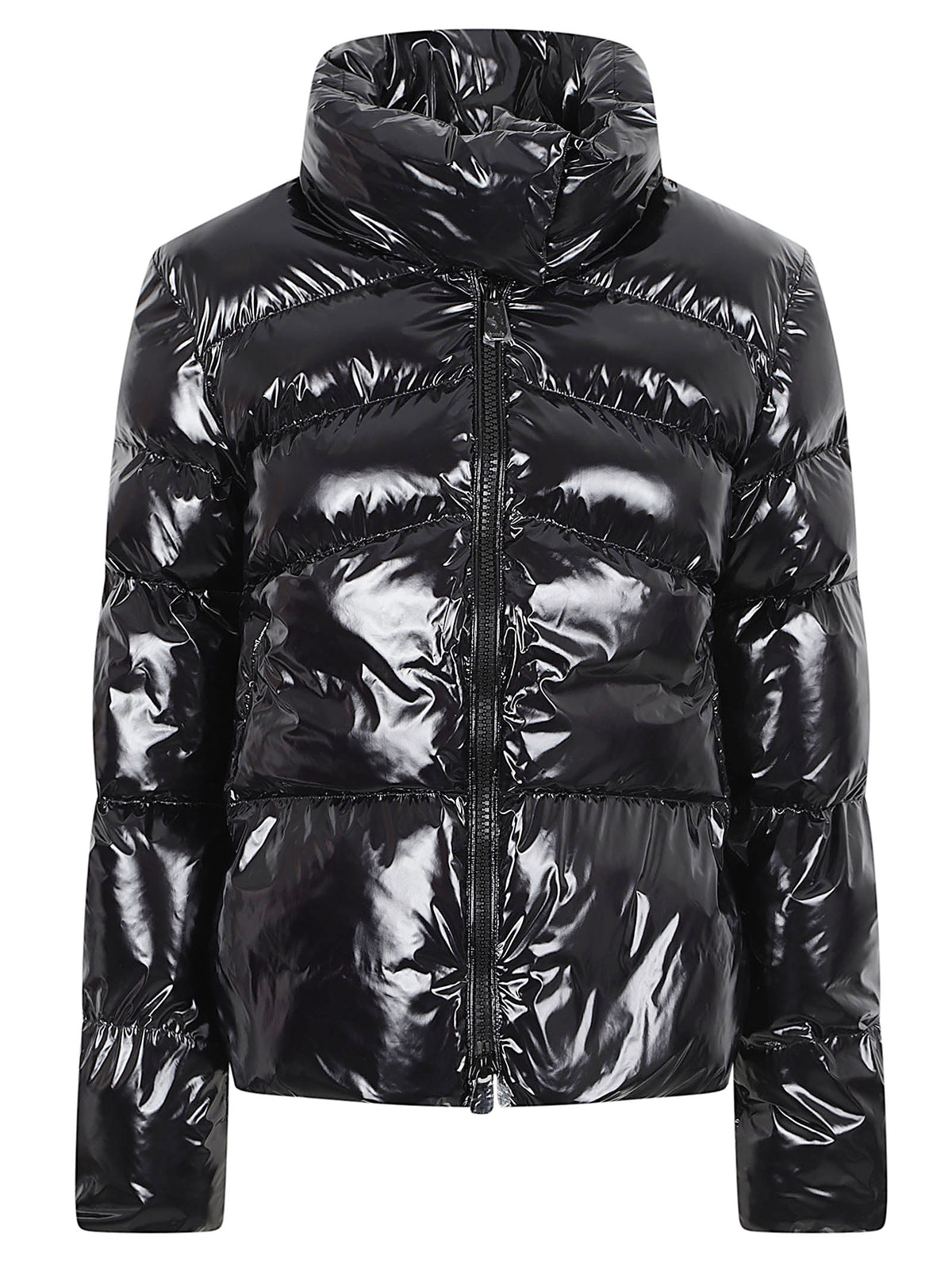 GIACCA DONNA CORTA LUCIDA MIRCO CABAN CRYSTAL NYLON - PINKO<BR/> 101598 A2P7Z99 NERO LIMOUSINE PINKO 