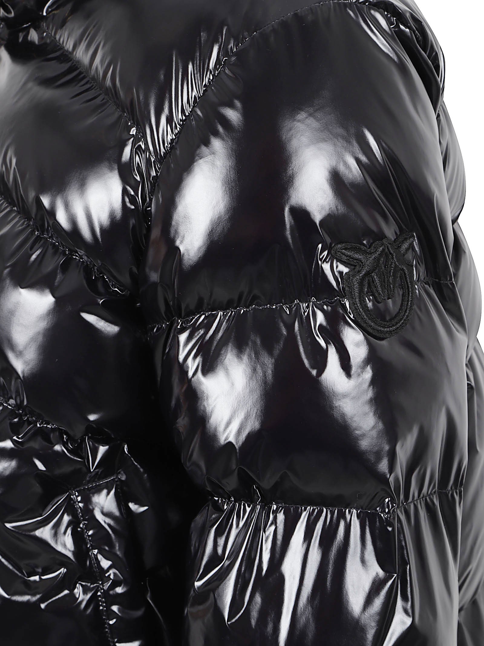 GIACCA DONNA CORTA LUCIDA<BR/> 101598 A2P7Z99 NERO LIMOUSINE PINKO 