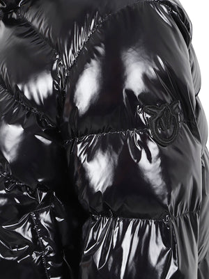 GIACCA DONNA CORTA LUCIDA<BR/> 101598 A2P7Z99 NERO LIMOUSINE PINKO 