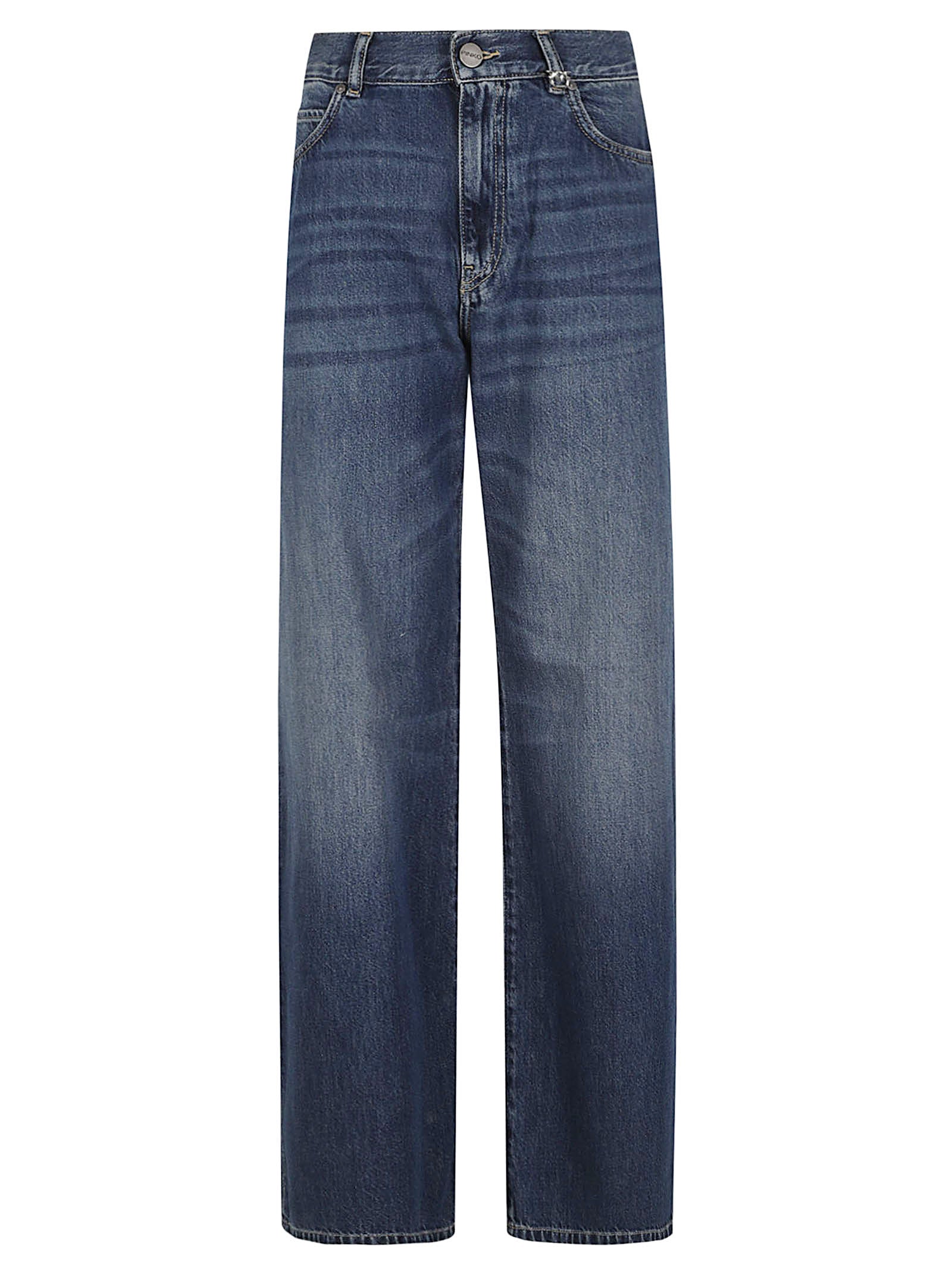 JEANS DONNA WIDE LEG<BR/> 101733 A2RQPJZ LAVAGGIO VINTAGE MEDIO SCURO PINKO 