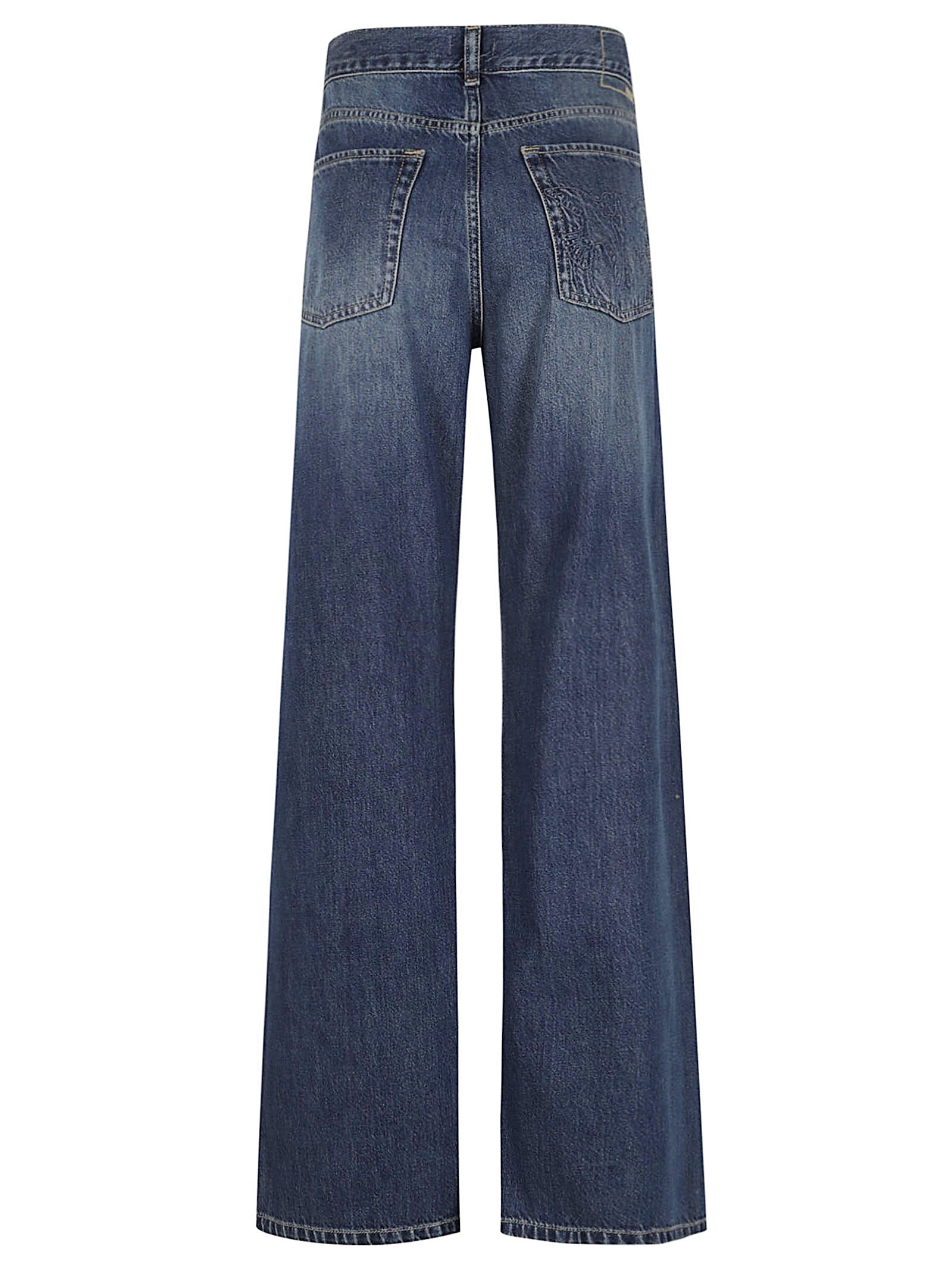 JEANS DONNA WIDE LEG<BR/> 101733 A2RQPJZ LAVAGGIO VINTAGE MEDIO SCURO PINKO 