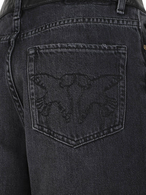 JEANS DONNA WIDE LEG<BR/> 103857 A3GWPJ4 LAVAGGIO BLACK SCURO PINKO 