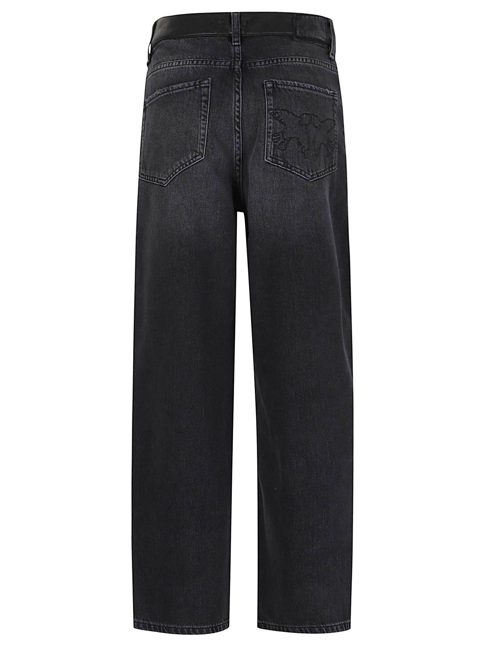 JEANS DONNA WIDE LEG<BR/> 103857 A3GWPJ4 LAVAGGIO BLACK SCURO PINKO 