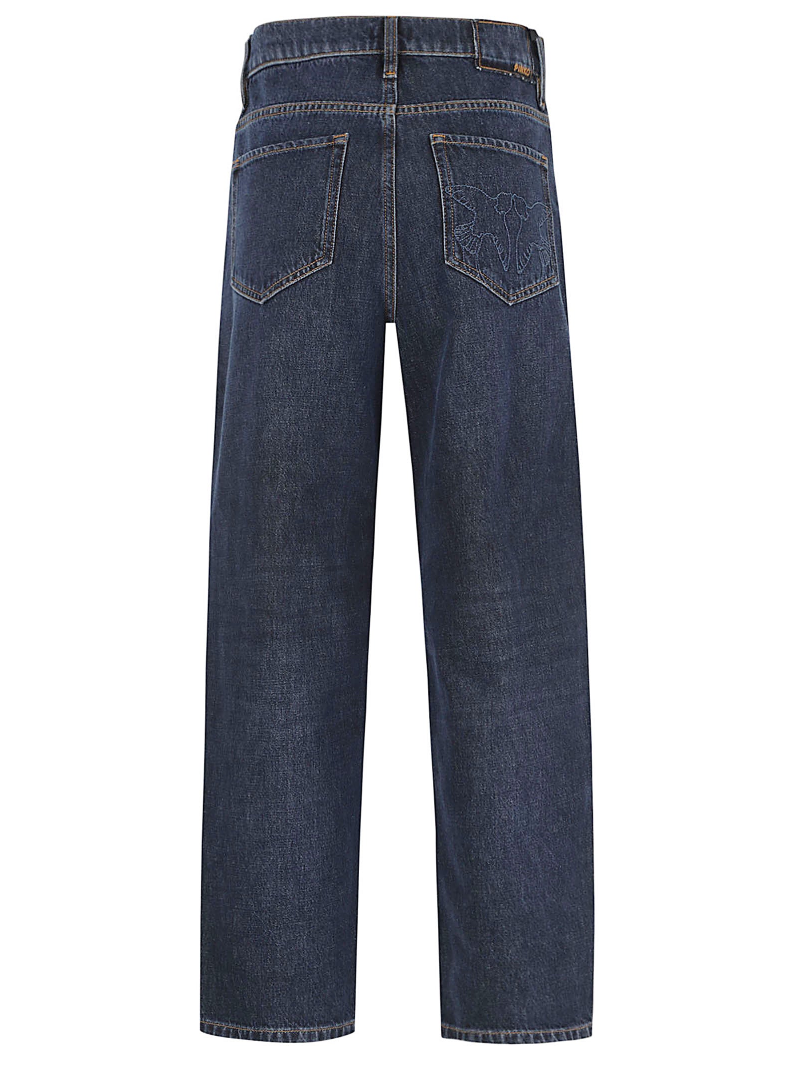 JEANS DONNA WIDE LEG 103857 A3HEPJC LAVAGGIO MEDIO SCURO PINKO 