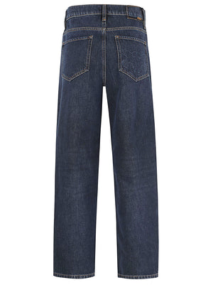 JEANS DONNA WIDE LEG 103857 A3HEPJC LAVAGGIO MEDIO SCURO PINKO 