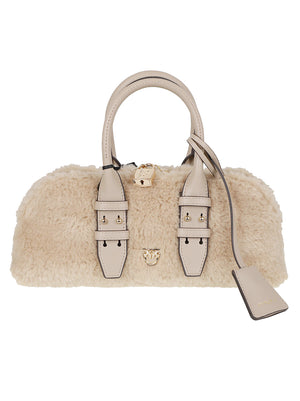 BORSA A MANO DONNA BOWLING BAG HORIZONTAL - PINKO<BR/> 105334 A3O9C97Y GRIGIO TORTORA-ORO PINKO 