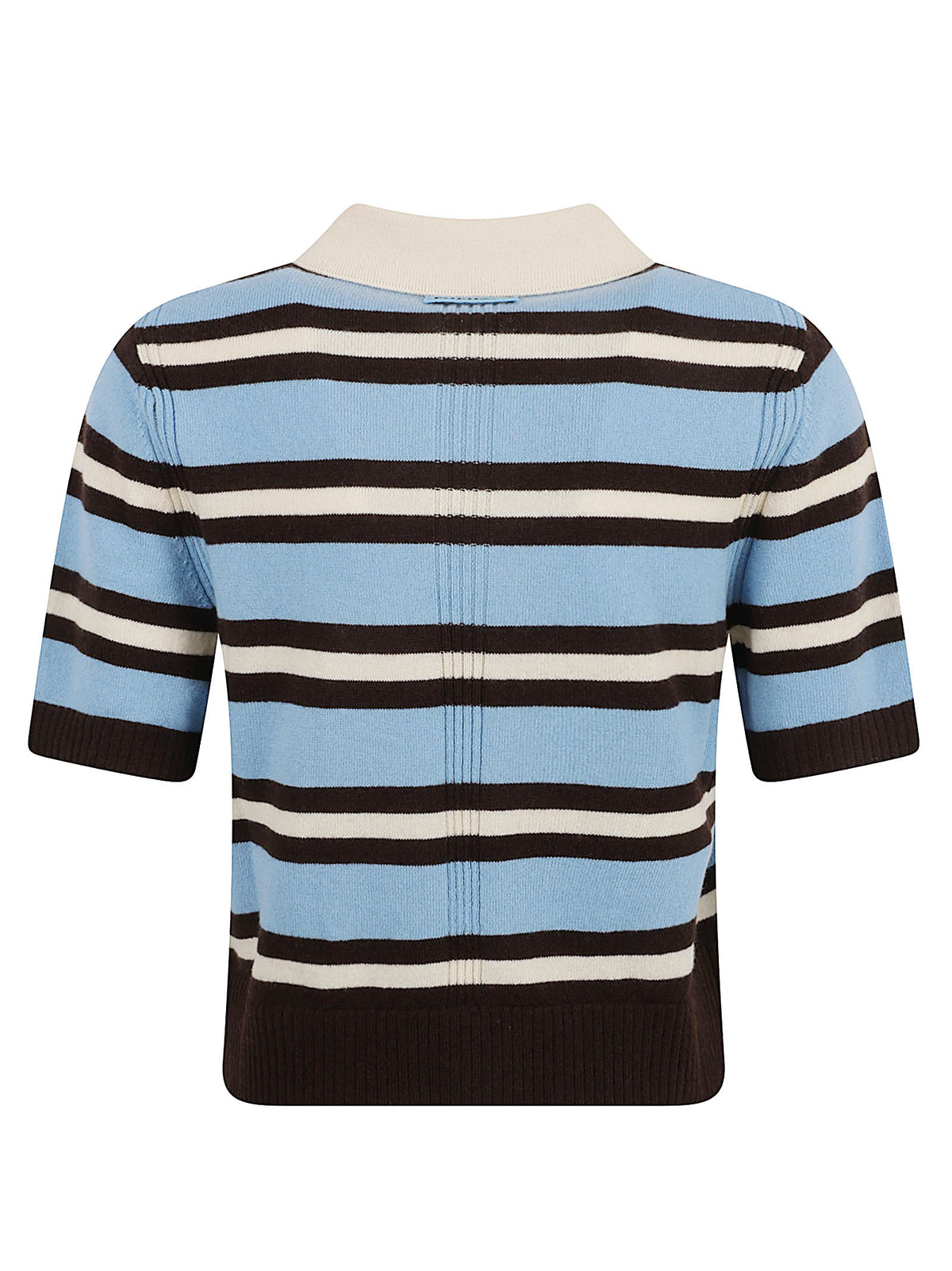 POLO DONNA IN MAGLIA GORGONA - PINKO 105450 A3G1EL2 AZZURRO-MARRONE PINKO 