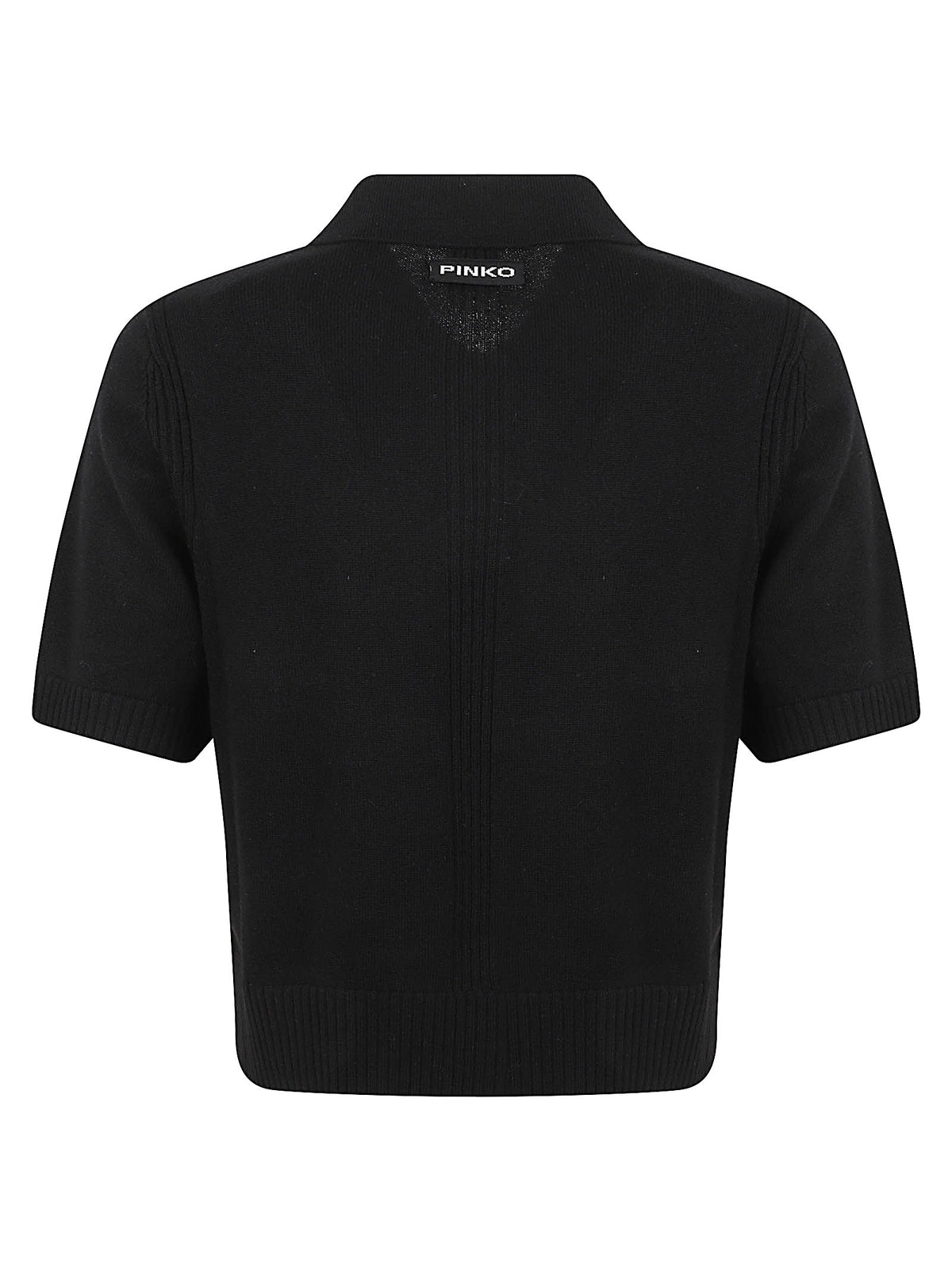 POLO IN MAGLIA DONNA MANICA CORTA - PINKO 105450 A3G1Z99 NERO LIMOUSINE PINKO 