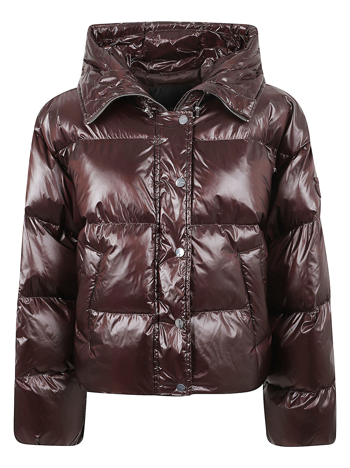 GIACCA DONNA IMBOTTITA CON CAPPUCCIO - PINKO 105656 A3FIL72 MARRONE TESTA DI MORO PINKO 