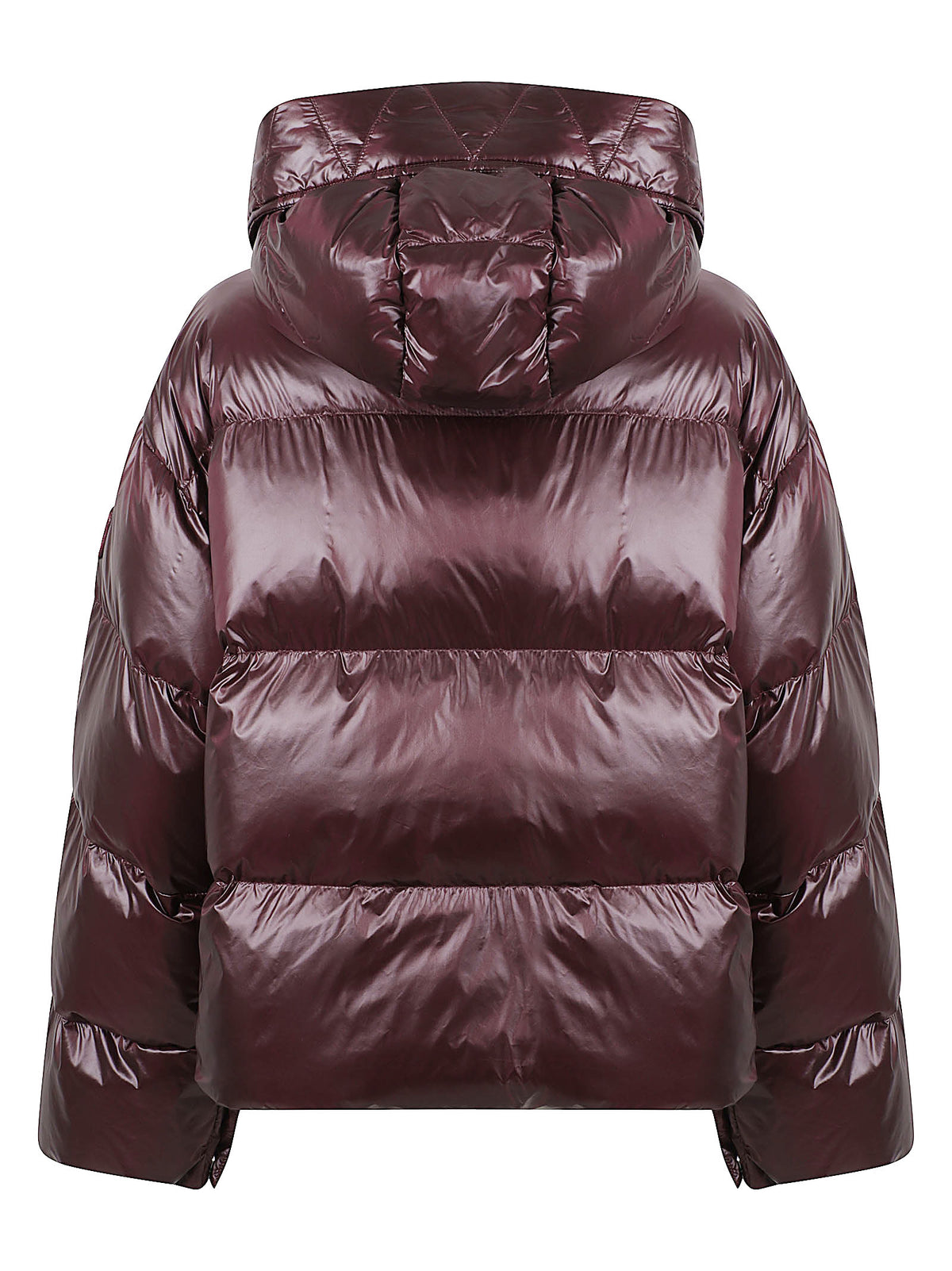 GIACCA DONNA IMBOTTITA CON CAPPUCCIO 105656 A3FIRR7 BORDEAUX SCURO PINKO 