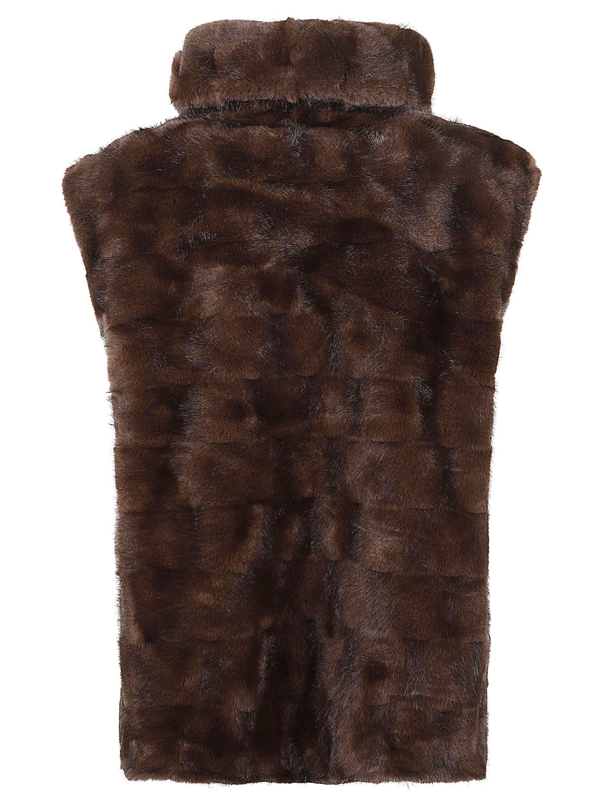 ECOPELLICCIA SENZA MANICHE - PINKO<BR/> 106939 A3C5M11 MARRONE-CHICCO DI CAFFE PINKO 