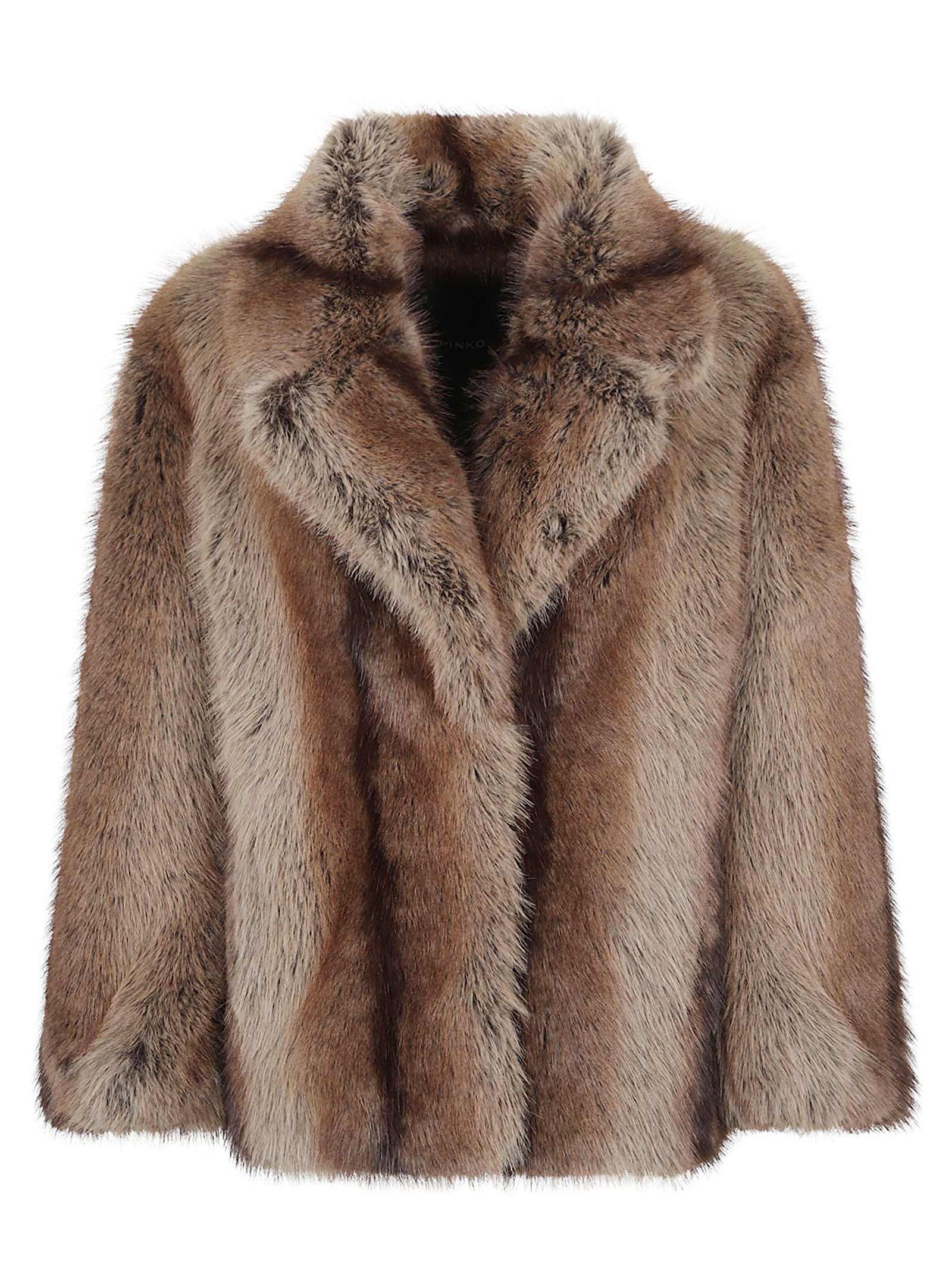 GIACCA DONNA CON PELO<BR/> 107046 A3C6D31 BEIGE GALLINACCIO PINKO 