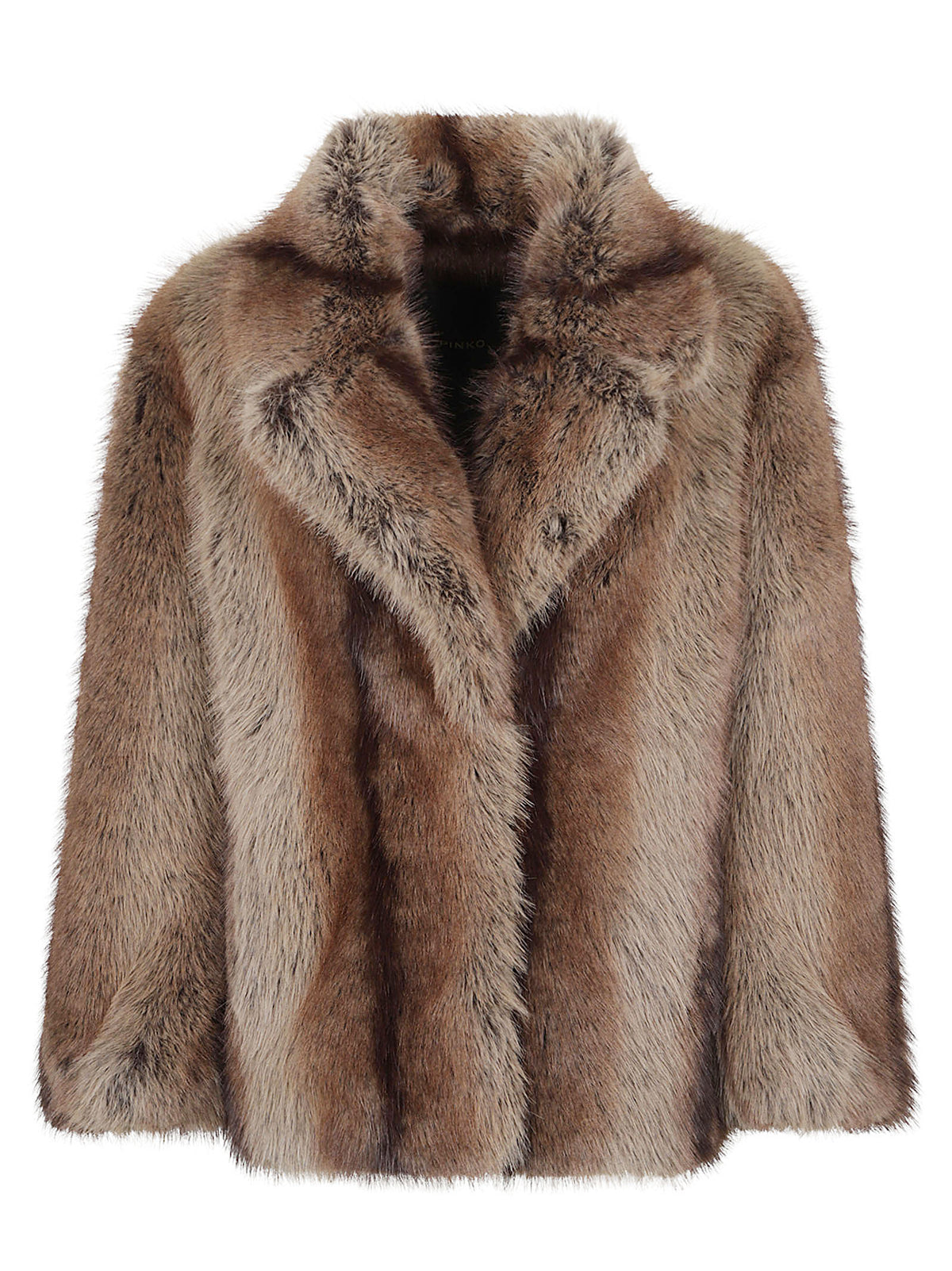 GIACCA DONNA CON PELO CALADENIA - PINKO<BR/> 107046 A3C6D31 BEIGE GALLINACCIO PINKO 