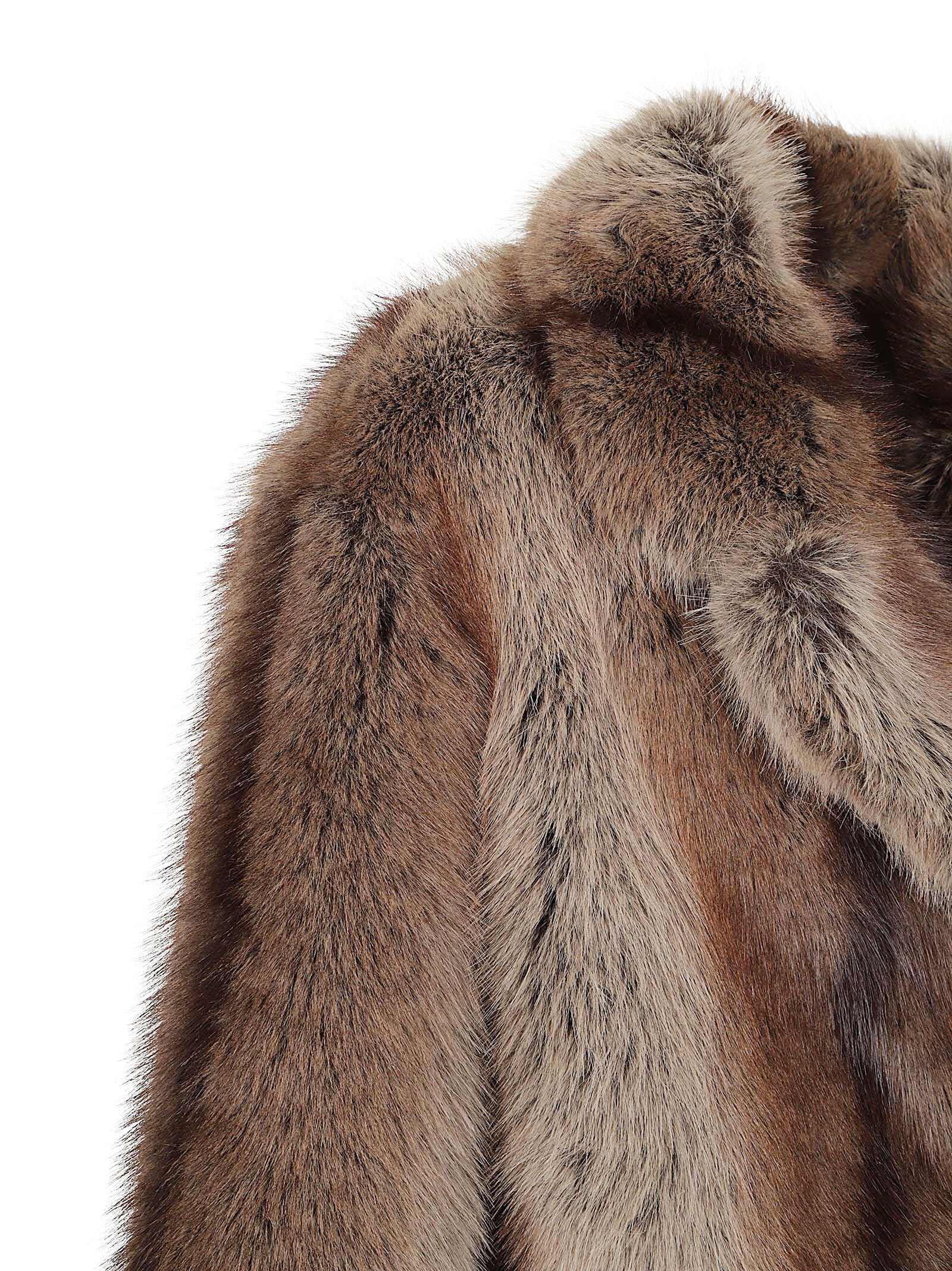 GIACCA DONNA CON PELO<BR/> 107046 A3C6D31 BEIGE GALLINACCIO PINKO 