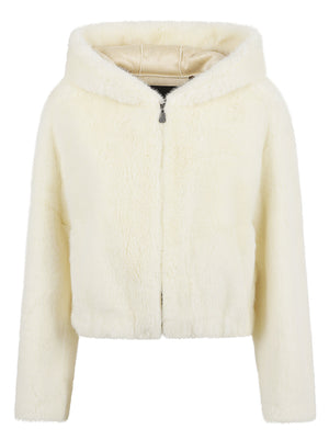 GIACCA DONNA EFFETTO PELLICCIA GASTERIA - PINKO<BR/> 107053 A3E9H02 GIALLO TRASPARENTE PINKO 