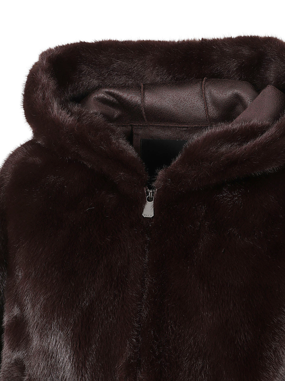 GIACCA DONNA EFFWTTO PELLICCIA GASTERIA - PINKO 107053 A3E9L72 MARRONE TESTA DI MORO PINKO 