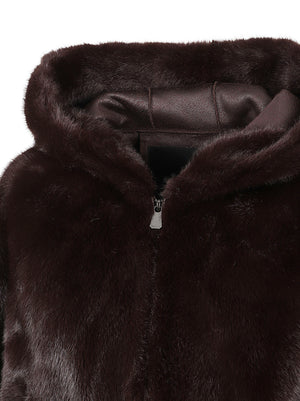GIACCA DONNA EFFWTTO PELLICCIA GASTERIA - PINKO 107053 A3E9L72 MARRONE TESTA DI MORO PINKO 