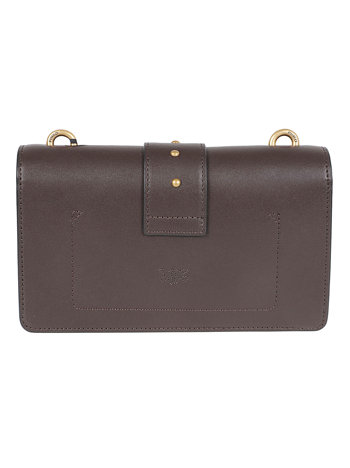 BORSA DONNA A TRACOLLA MINI LOVE BAG ONE - PINKO 107071 A0F1M12Q MARRONE MARASCA-ANTIQUE PINKO 