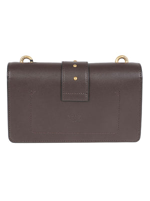 BORSA DONNA A TRACOLLA MINI LOVE BAG ONE - PINKO 107071 A0F1M12Q MARRONE MARASCA-ANTIQUE PINKO 
