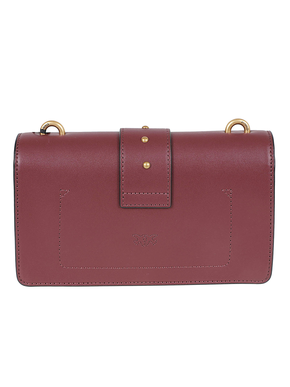 BORSA DONNA A TRACOLLA MINI LOVE BAG ONE - PINKO 107071 A0F1WW5Q RIBES INTENSO-ANTIQUE GOLD PINKO 