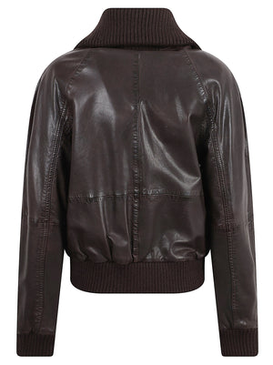 GIACCA DONNA IN PELLE BLUMA - PINKO<BR/> 107166 A31XL72 MARRONE TESTA DI MORO PINKO 