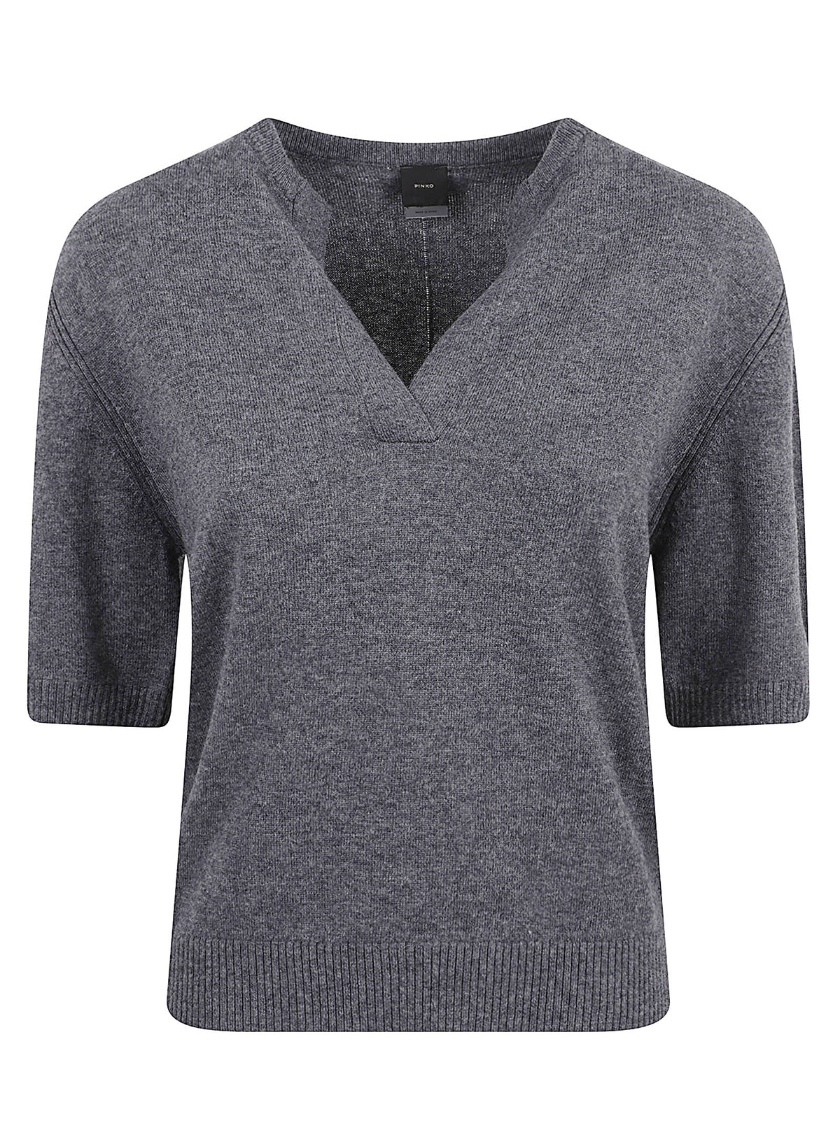 MAGLIONCINO DONNA A MANICA CORTA VARSAVIA SERAFIN - PINKO 107206 A3G1I76 GRIGIO CORVO PINKO 