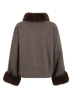 GIACCA DONNA IN CANVAS MARRONE 107219 A3GVL64 MARRONE CAFFE PINKO 