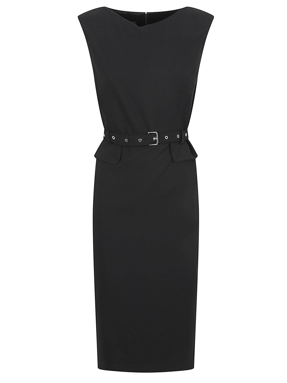 ABITO DONNA ACALYPHA CREPE POLY - PINKO 107265 A3DAZ99 NERO LIMOUSINE PINKO 