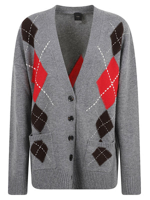 MAGLIONE DONNA IN MAGLIA A COSTE BRISTOL - PINKO 107291 A3IEIL1 GRIGIO-MARRONE PINKO 