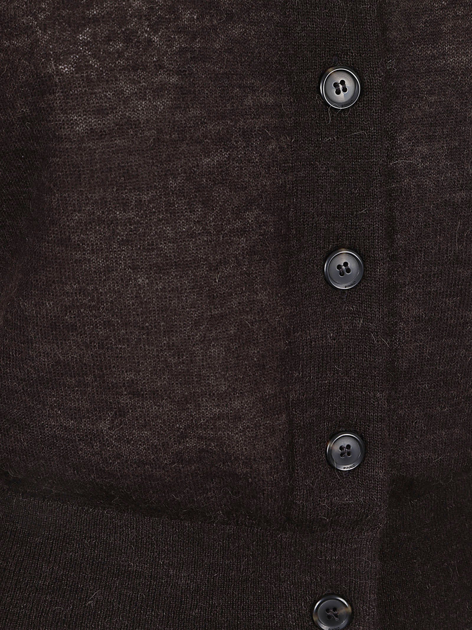 CARDIGAN DONNA CORTO CON COLLETTO 107331 A3IQM05 MARRONE JAVA PINKO 