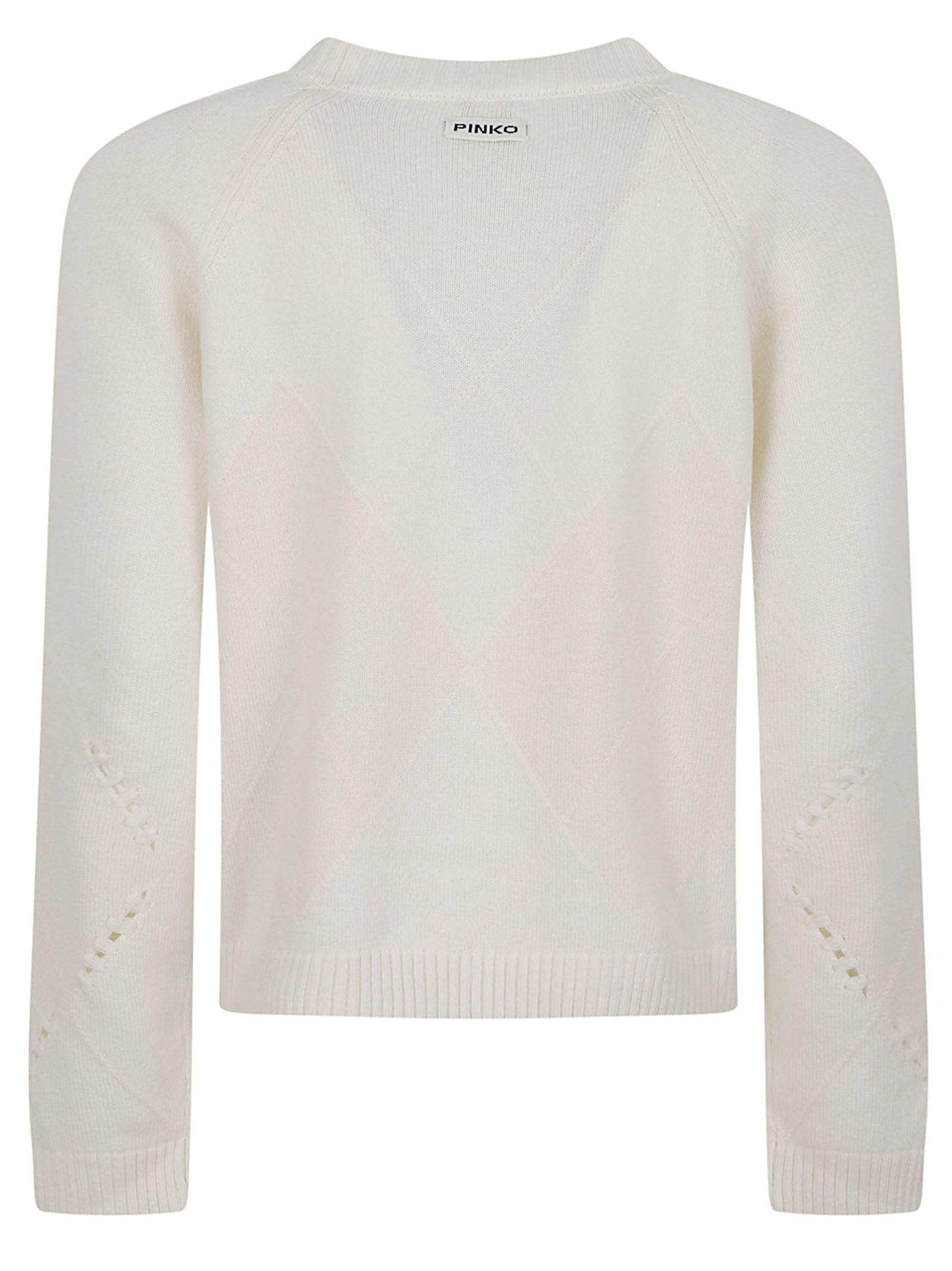 MAGLIONE DONNA A ROMBI<BR/> 107377 A3JEC15 BEIGE RUGIADA PINKO 