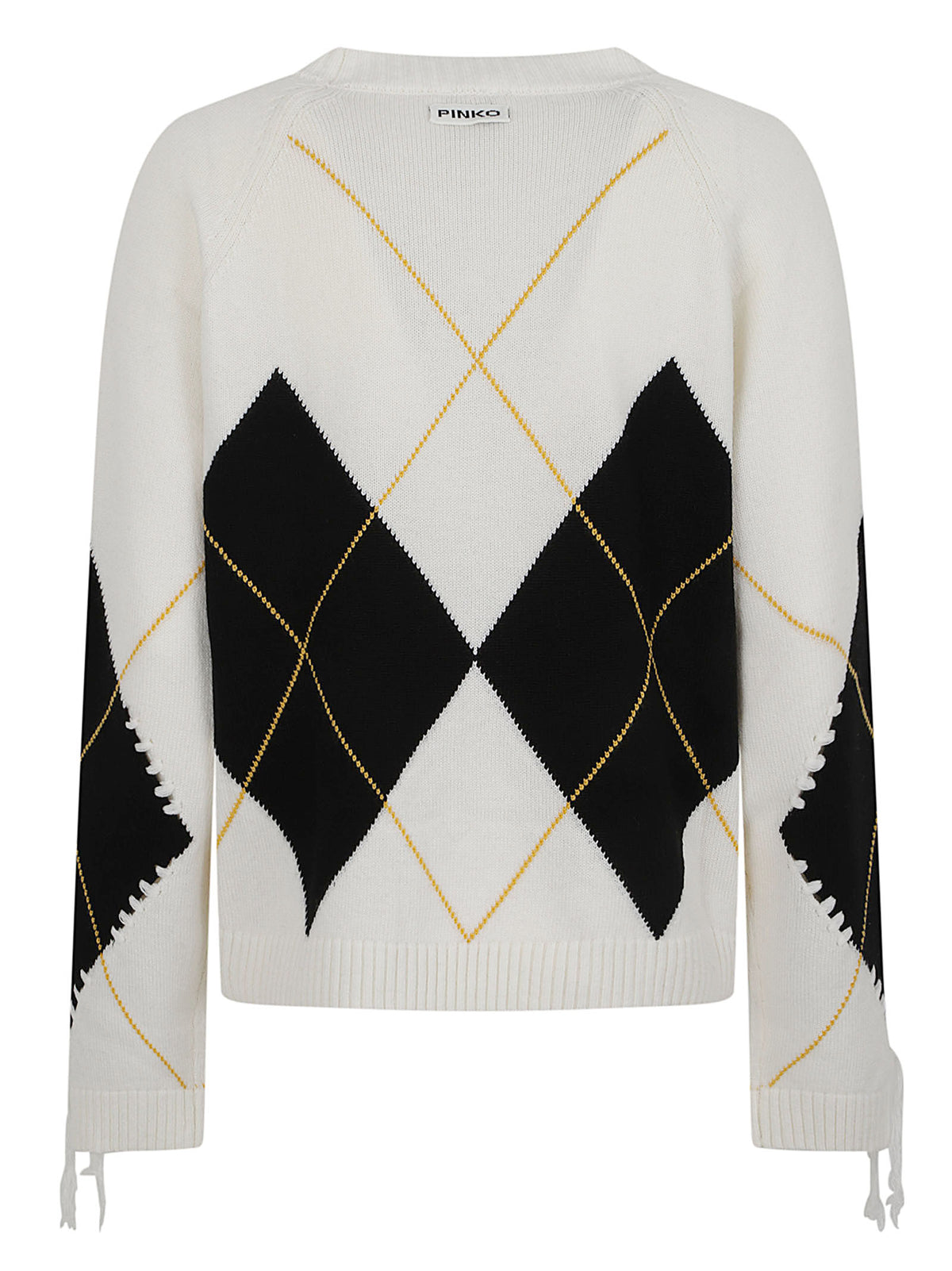 MAGLIONE BERNA GIROCOLLO DONNA CON FANTASIA - PINKO<BR/> 107377 A3JEDZ0 PANNA-NERO PINKO 