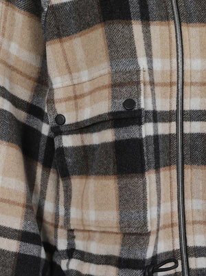 GIACCA DONNA A QUADRI TARTAN 107523 A3FWIC9 MULTI ANTRACITE-CAMMELLO PINKO 