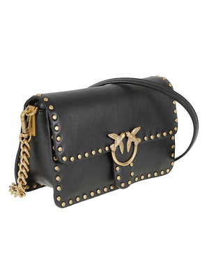 BORSA DONNA  PICCOLA IN PELLE 107665 A2JGZ99Q NERO-ANTIQUE GOLD PINKO 