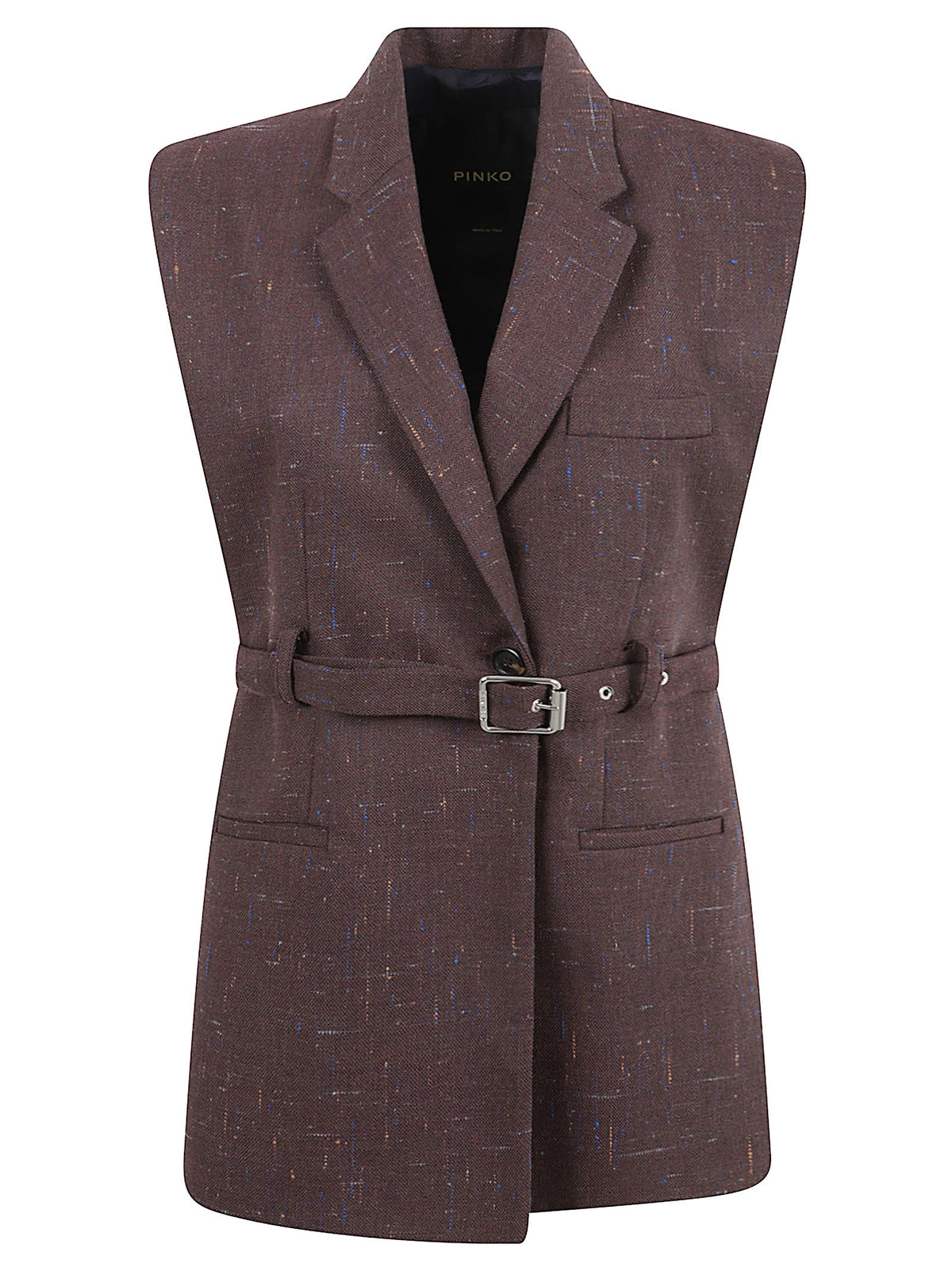 GILET DONNA SARTORIALE NURAQUS - PINKO 107727 A3MEYY2 VIOLA-CARAMELLA FOND PINKO 