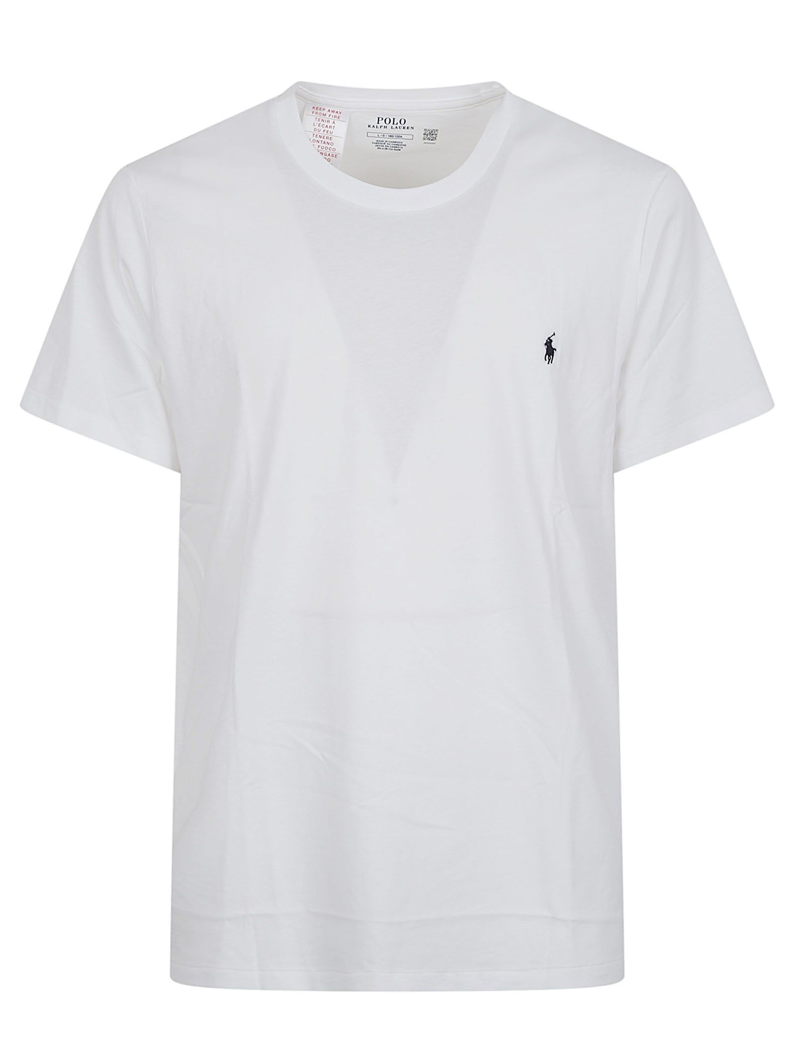 MAGLIETTA MANICHE CORTE UOMO 714844756 005 WHITE-NAVY PP RALPH LAUREN 