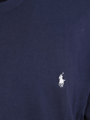 MAGLIETTA A MANICHE UOMO 714844756 007 NAVY-WHITE PP RALPH LAUREN 