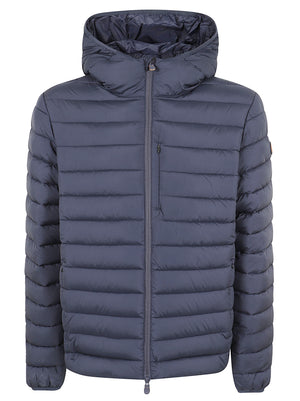 GIACCA UOMO CON CAPPUCCIO JUNCUS - SAVE THE DUCK D31273M MIRO2190010 BLUE BLACK SAVE THE DUCK 