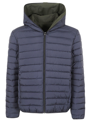 GIACCA UOMO REVERSIBILE CON CAPPUCCIO MATT - SAVE THE DUCK D33600M MATT2150071 LAND GREEN SAVE THE DUCK 