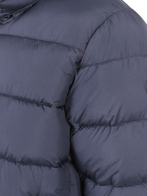 GIACCA UOMO CON CAPPUCCIO REMOVIBILE MIRO BORIS - SAVE THE DUCK D35560M MIRO2390010 BLUE BLACK SAVE THE DUCK 