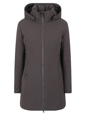 GIACCA DONNA CON CAPPUCCIO RACHEL - SAVE THE DUCK D40060W MATT2140009 BROWN BLACK SAVE THE DUCK 