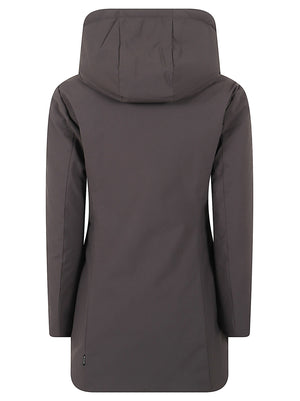 GIACCA DONNA CON CAPPUCCIO RACHEL - SAVE THE DUCK D40060W MATT2140009 BROWN BLACK SAVE THE DUCK 