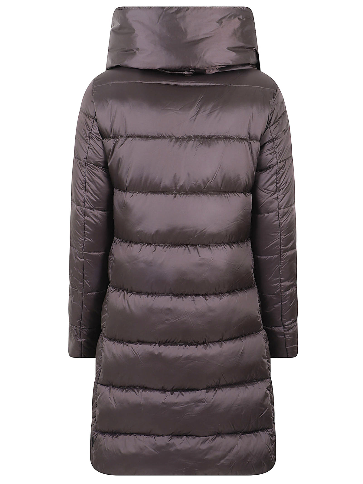GIACCA DONNA CON CAPPUCCIO LYSA - SAVE THE DUCK D40279W IRIS2140009 BROWN BLACK SAVE THE DUCK 