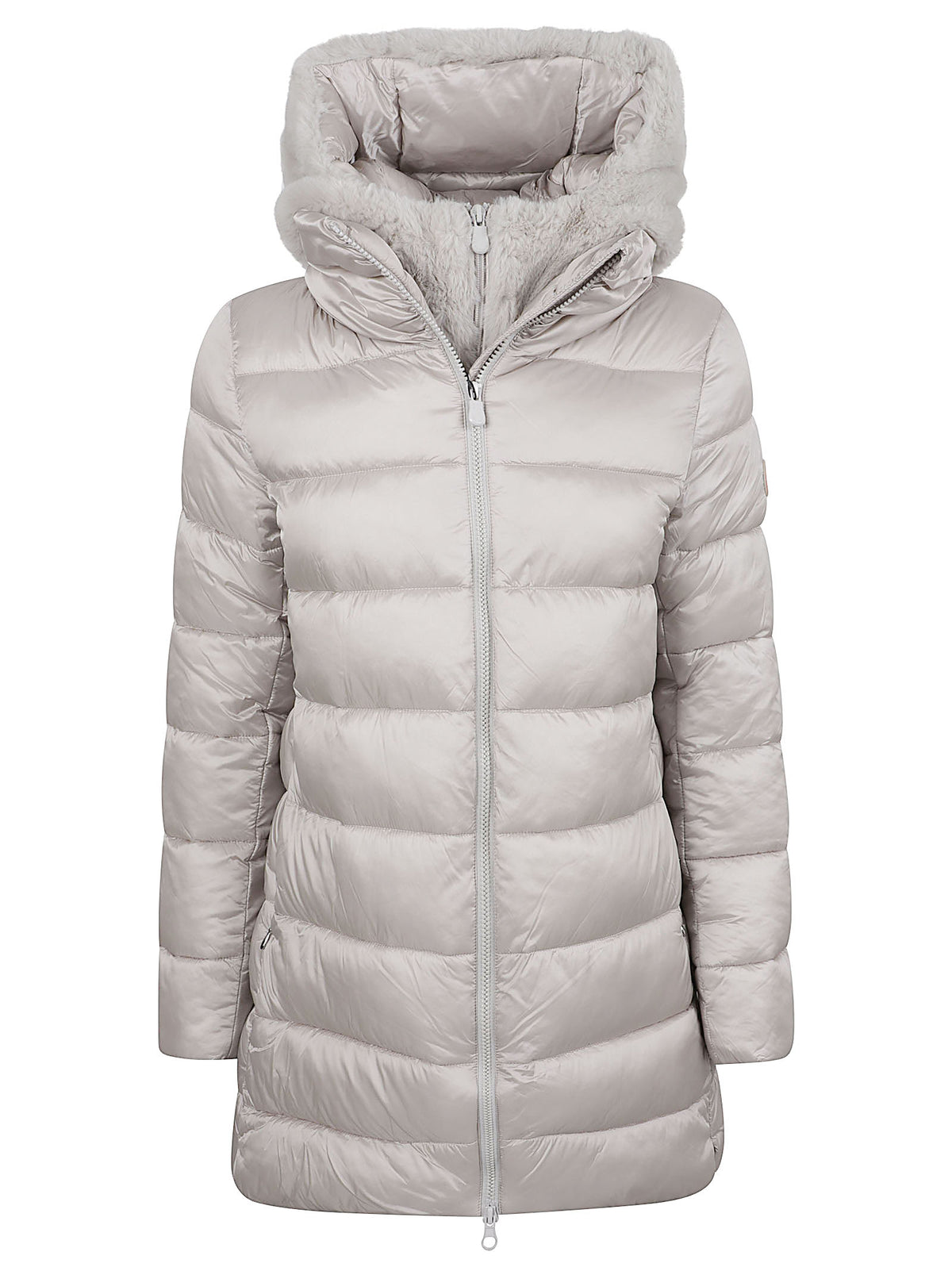 GIACCA IMBOTTITA DONNA CON CAPPUCCIO MATILDA - SAVE THE DUCK <BR/> D40280W JADE2140019 RAINY BEIGE SAVE THE DUCK 