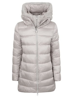 GIACCA IMBOTTITA DONNA CON CAPPUCCIO MATILDA - SAVE THE DUCK <BR/> D40280W JADE2140019 RAINY BEIGE SAVE THE DUCK 