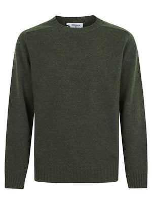 MAGLIONE GIROCOLLO UOMO IN PURA LANA 74113NW 297 GREEN BLACK FOREST SEBAGO 